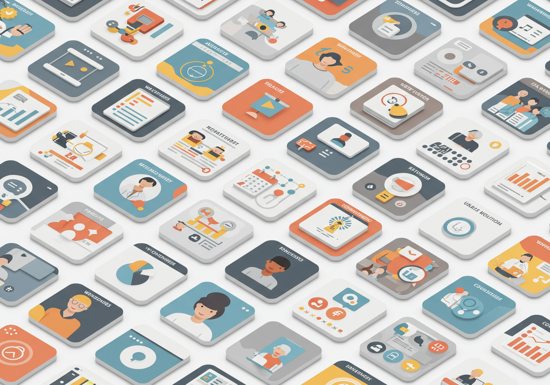 Productivity App Icons Collage