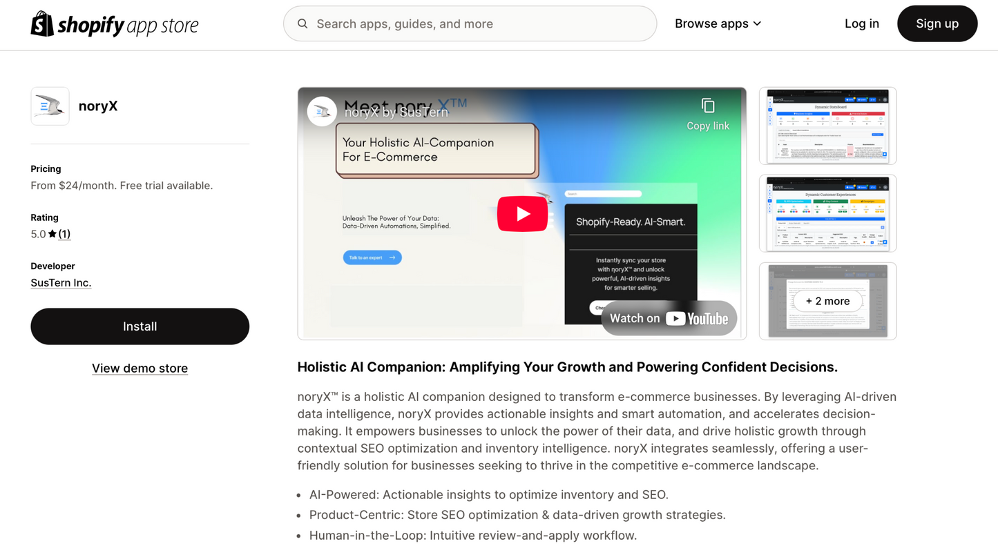 noryX - Holistic AI Companion for E-Commerce: Boost Growth & Confident Decisions