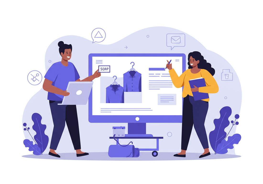 Frustrated customer looking at empty shelf in an e-commerce store, symbolizing the frustration of stockouts