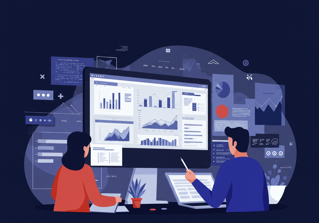 E-commerce data analysis charts and graphs showing insights into customer behavior and sales performance, generated by noryX analytics platform.