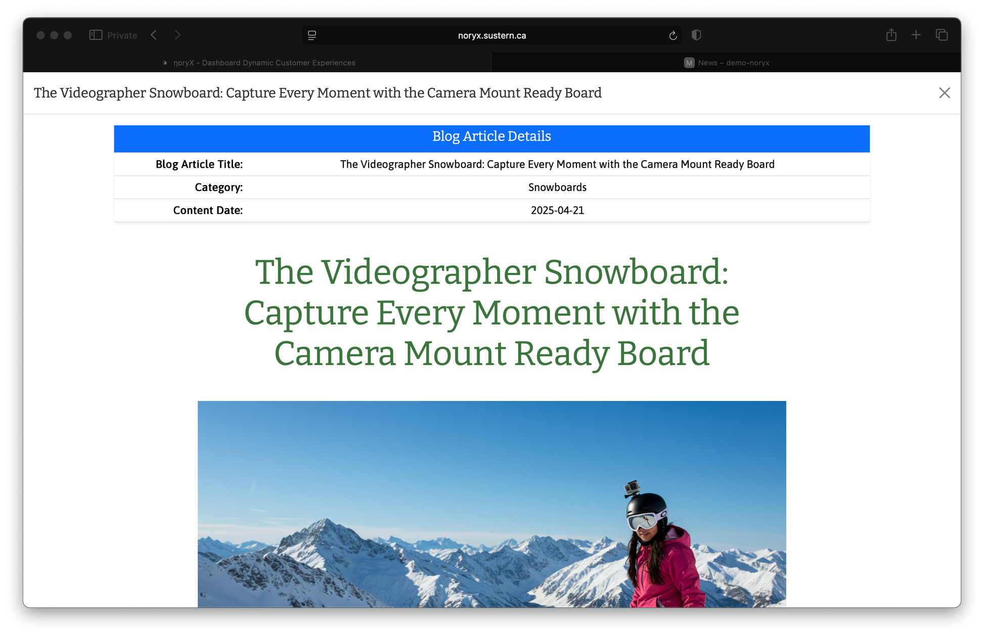 Videographer Snowboard: Capture Every Moment with the Camera Mount Ready Board
