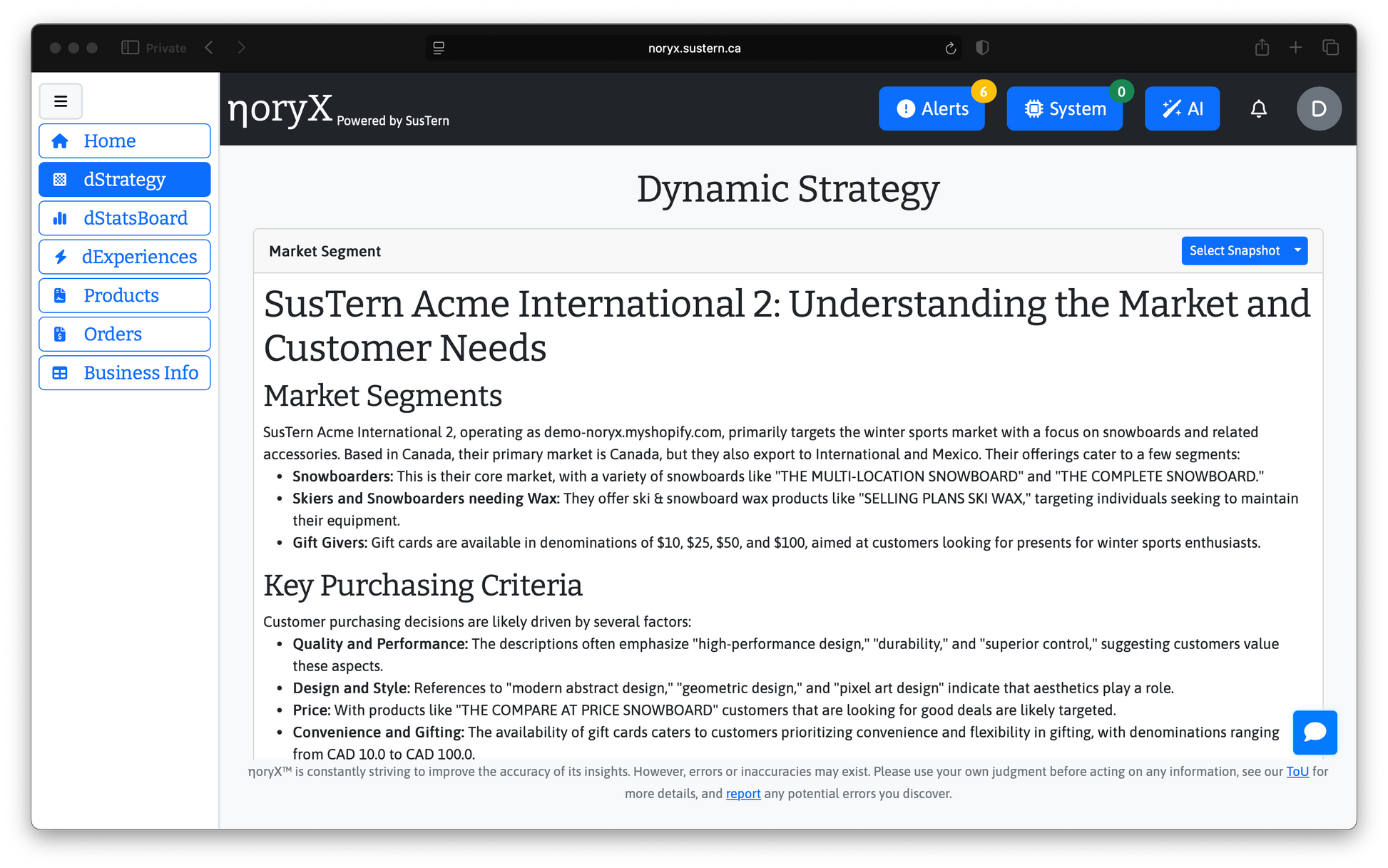 NoryX Dynamic Strategy: Market Segmentation & Customer Needs Analysis by SusTern.